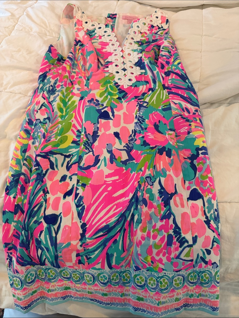 Lilly Pulitzer Multicolor Floral Print Shift Dress - Pink, Green, Blue, White